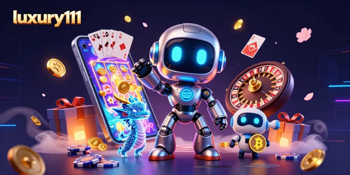 Immerse with luxury111 in a vibrant 3D casino scene showcasing dynamic gaming elements.
