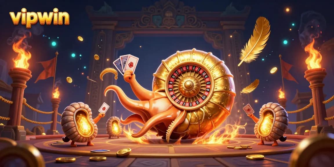 Experience thrilling gaming at vipwin with a vibrant 3D casino scene capturing the essence of winning.