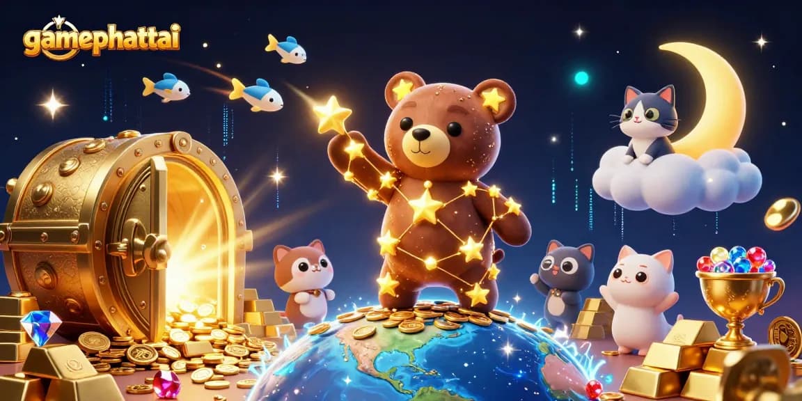 Experience thrilling gamephattai action with vibrant 3D treasure elements and engaging characters.