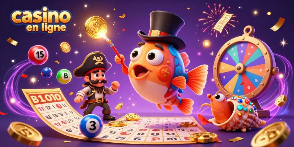 Experience top-tier gaming fun with casino en ligne as the anglerfish attracts gold coins amidst dynamic lottery elements.