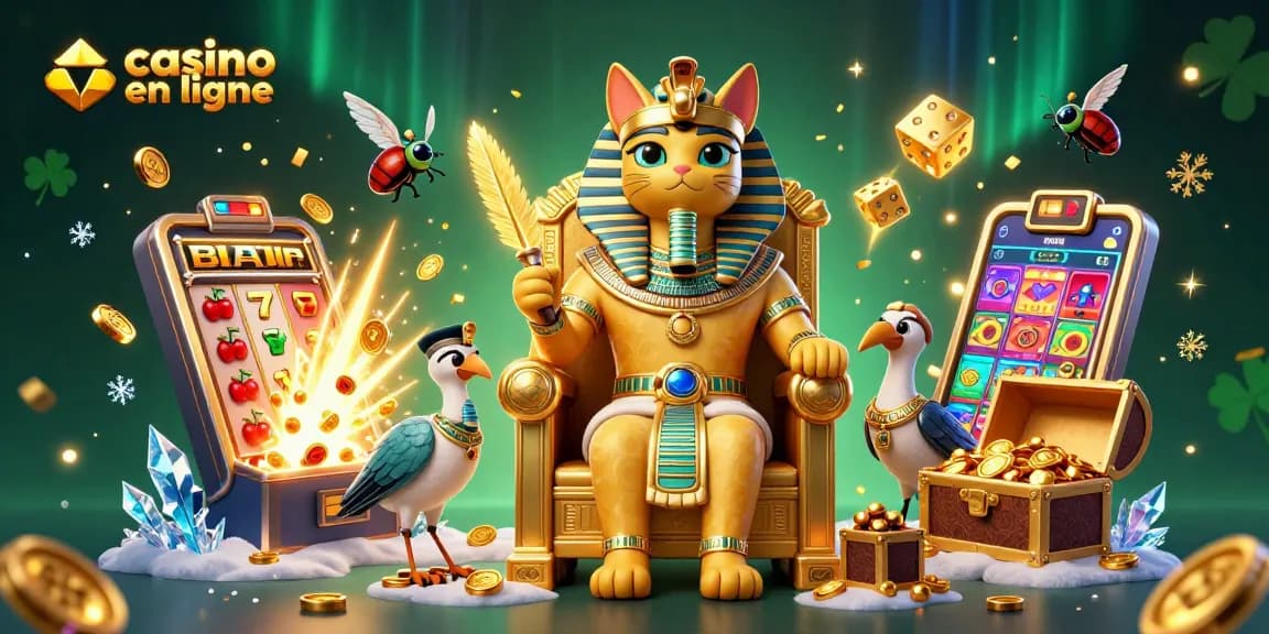 Jouez au casino en ligne avec des machines à sous et un pharaon égyptien