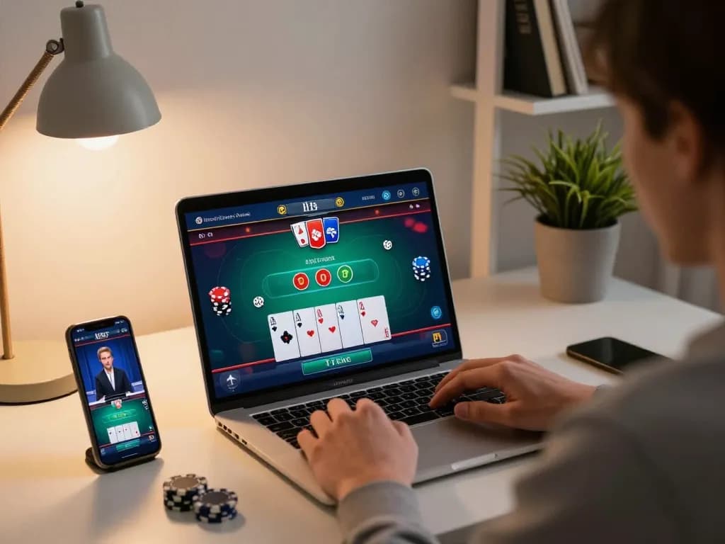 Players engage in an online blackjack game using nhacaiuytinn for strategic betting.