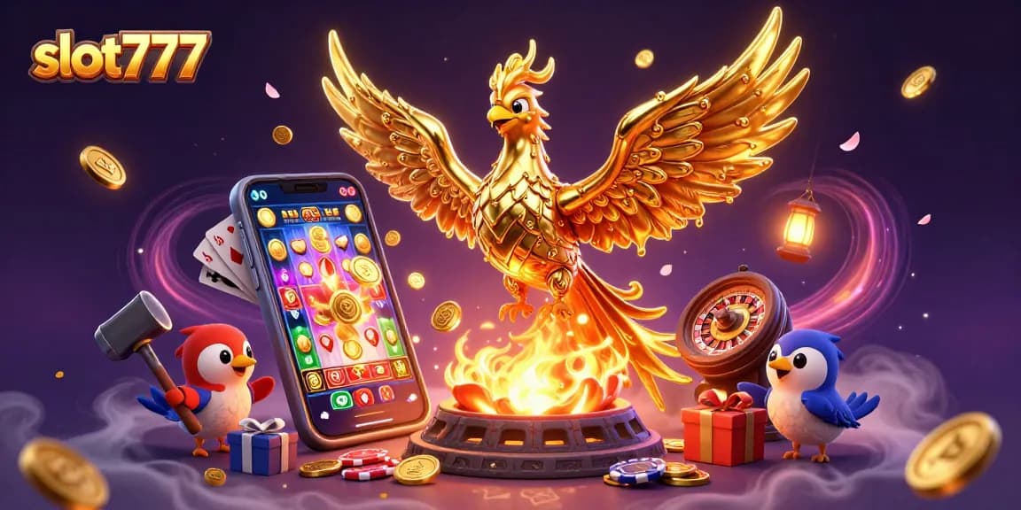 Menangkan slot777 dengan gambar phoenix emas dan permainan slot yang menyenangkan.