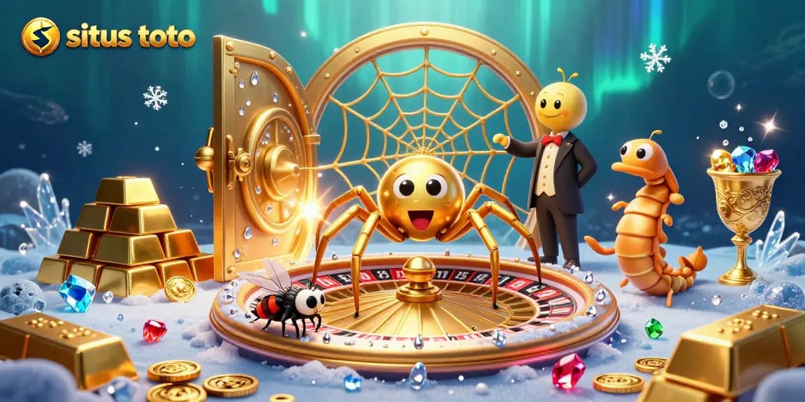 Experience high-stakes thrills at situs toto with a golden web of roulette, dynamic characters, and sparkling treasures.