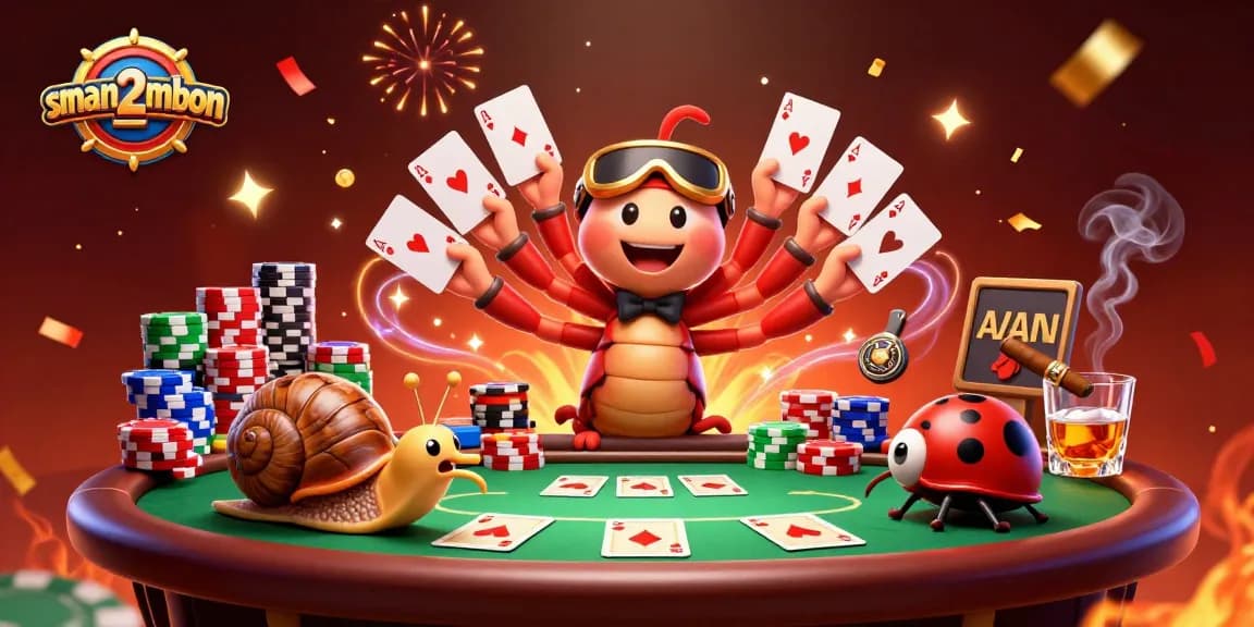 Menghadapi dealer millipede di sman2ambon dengan tumpukan chip poker yang spektakuler dan kartunya.