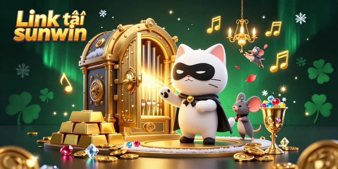Experience the thrill of winning with Link tải sunwin in this vibrant 3D casino illustration.