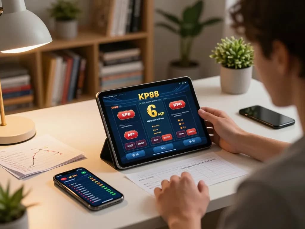 Kicking off an exciting game night using the KP88 apk for online betting at home.