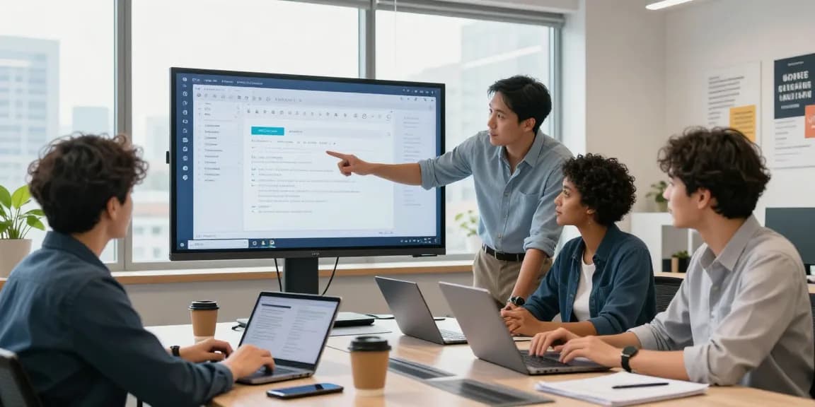 使用WPS Office 下载的团队在现代办公室中协作，强调云文档同步与高效流转