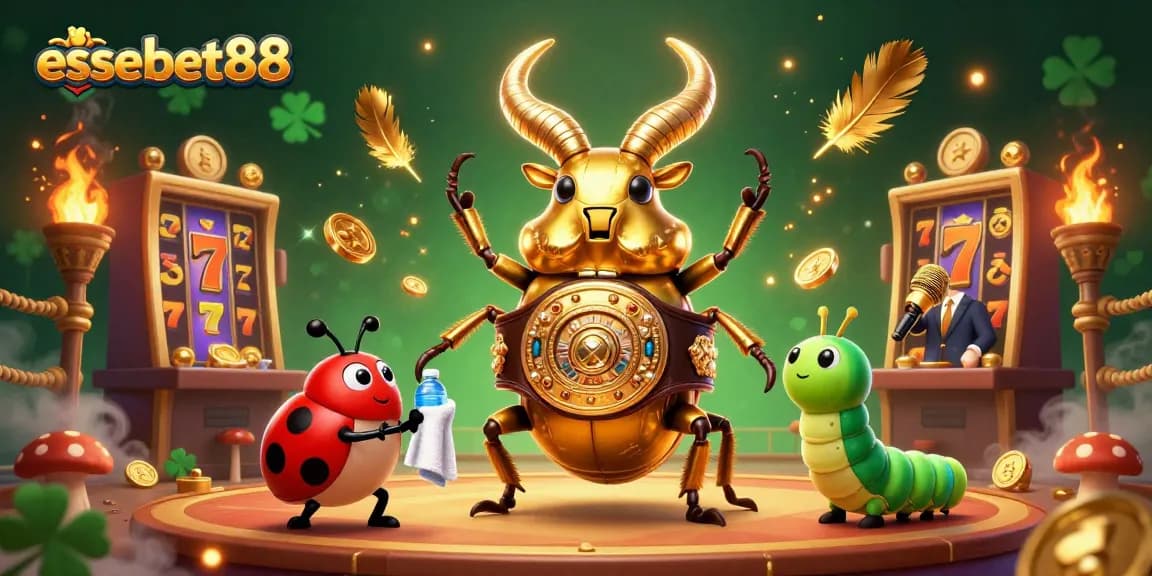 Experience engaging gameplay at essebet88 with a dynamic boxing scene illustrating playful casino themes.