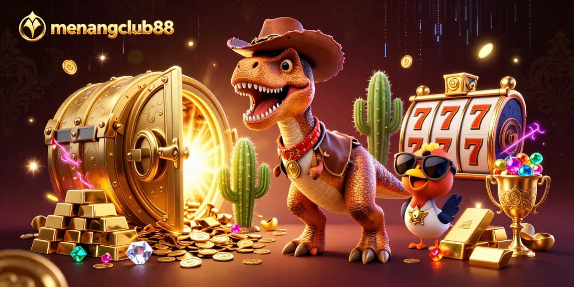 Engage with menangclub88 by spinning the slots and winning big, featuring vibrant 3D casino characters.