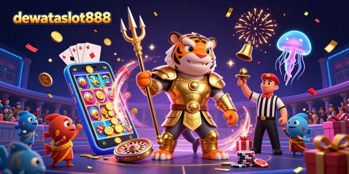 Menang di dewataslot888 dengan permainan kartu remi yang disajikan dalam ilustrasi 3D kreatif.