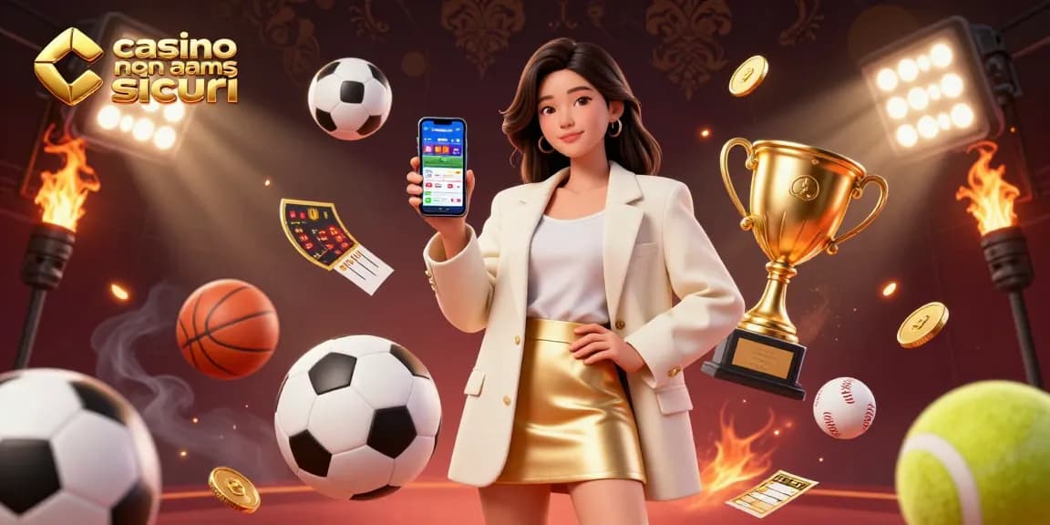 Scopri strategie vincenti nei casino non aams sicuri con un'azione di scommessa 3D vivace.