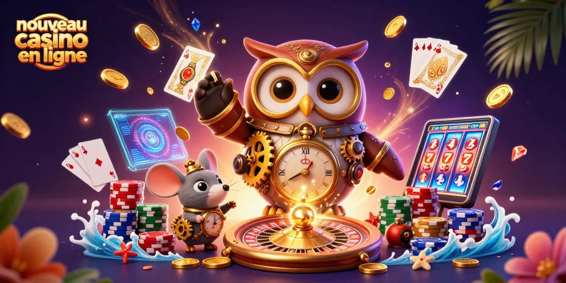 Découvrez les aventures du nouveau casino en ligne avec un hibou voyageur et un compagnon robotique.
