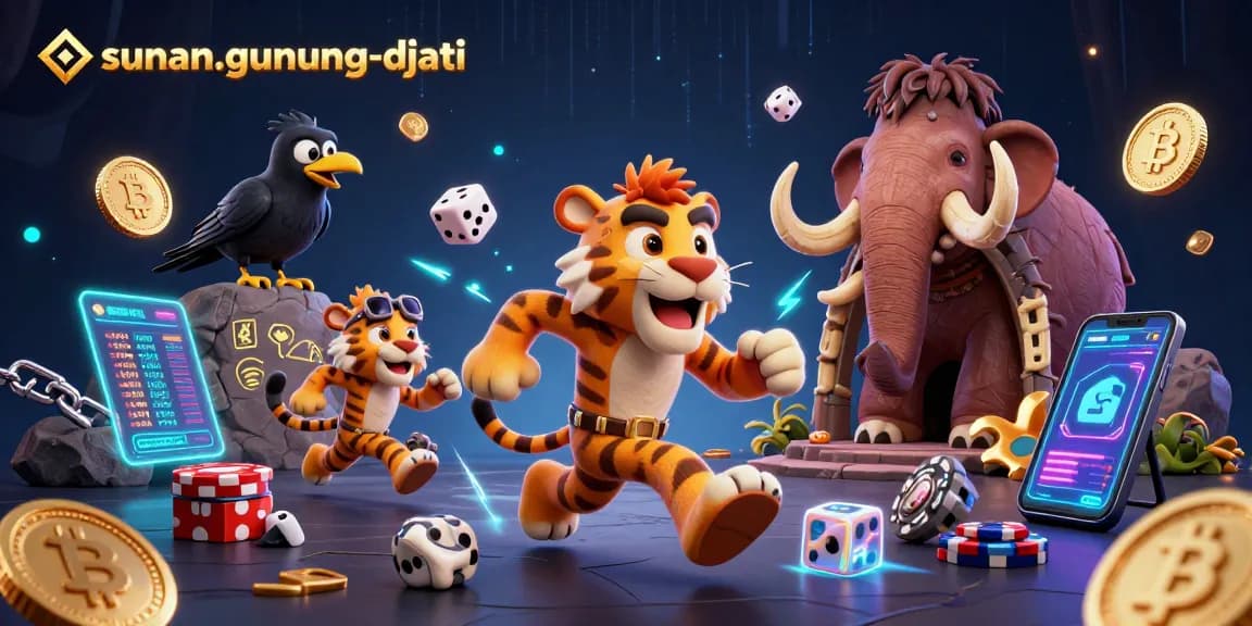 Slot dan permainan taruhan di sunan-gunung-djati, dengan kasino prasejarah yang penuh warna.