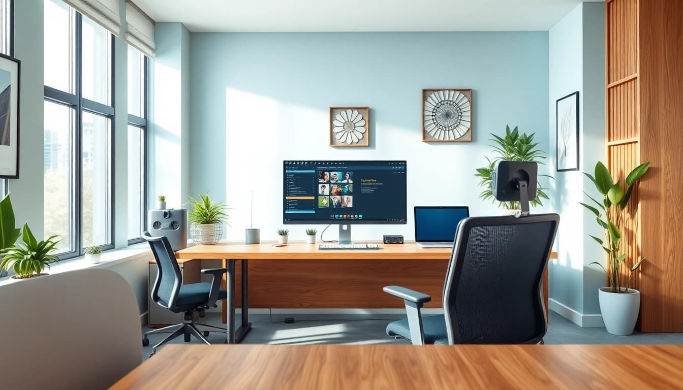Ein moderner digitaler Arbeitsplatz auf https://alvionz.de/ mit ergonomischem Design und angenehmer Beleuchtung.
