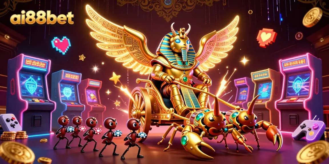 Experience the thrilling world of ai88bet with a vibrant 3D casino scene full of excitement.