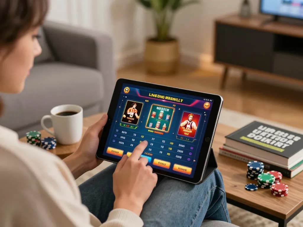 Interactive RR88 SELECT online casino gaming experience with live betting on a tablet.