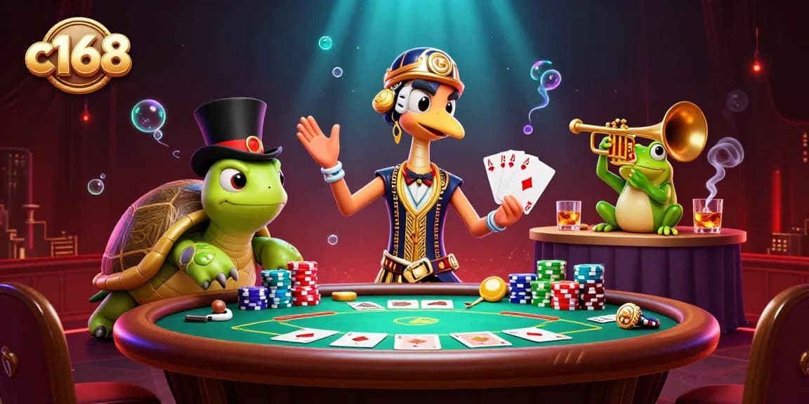 Engage in high-stakes poker at c168, where vibrant characters and thrilling game elements come to life.