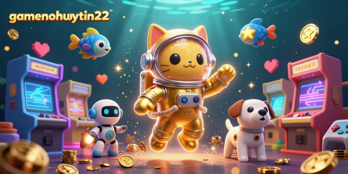 Engage with gamenohuuytin22 in this thrilling space-themed casino scene featuring playful characters and vibrant game elements.