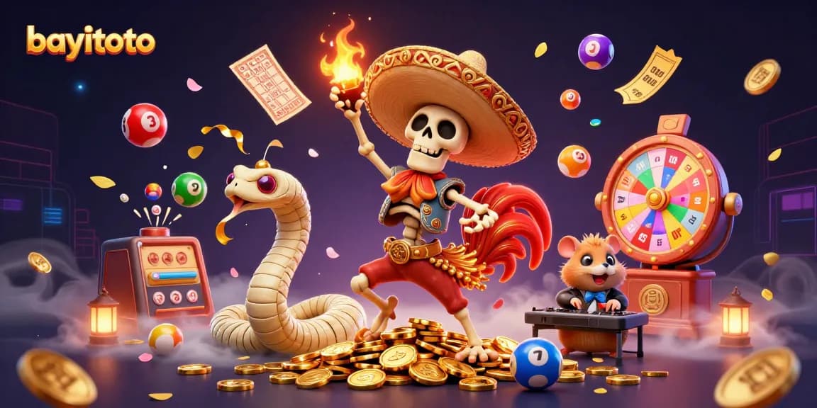 Join the action at bayitoto for thrilling lottery wins and festive casino fun with colorful characters!