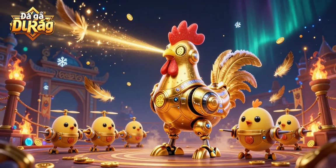 Experience the thrilling action of Đá gà trực tiếp with engaging visuals of rooster battles and energetic scenes.