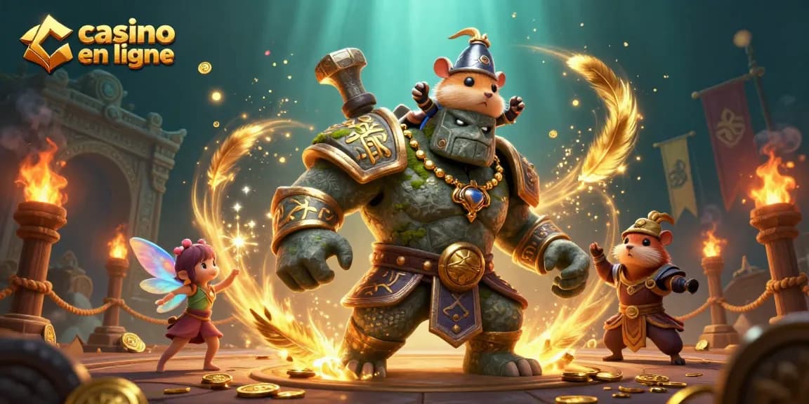 Jouez sur un casino en ligne, avec un golem gardien, une fée et un hamster chevalier.