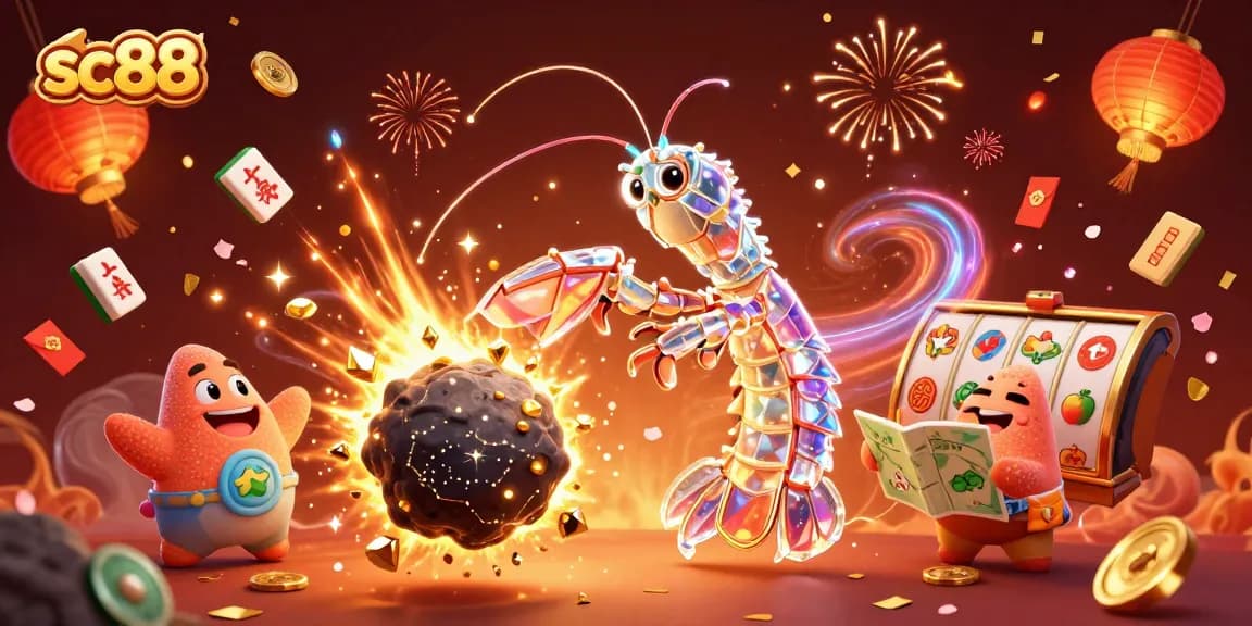 Experience the thrill of sc88 with a vibrant 3D illustration capturing dynamic casino action.