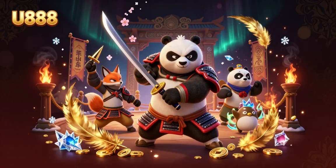 Engage with U888's thrilling 3D casino adventure featuring dynamic characters amidst captivating gaming elements.
