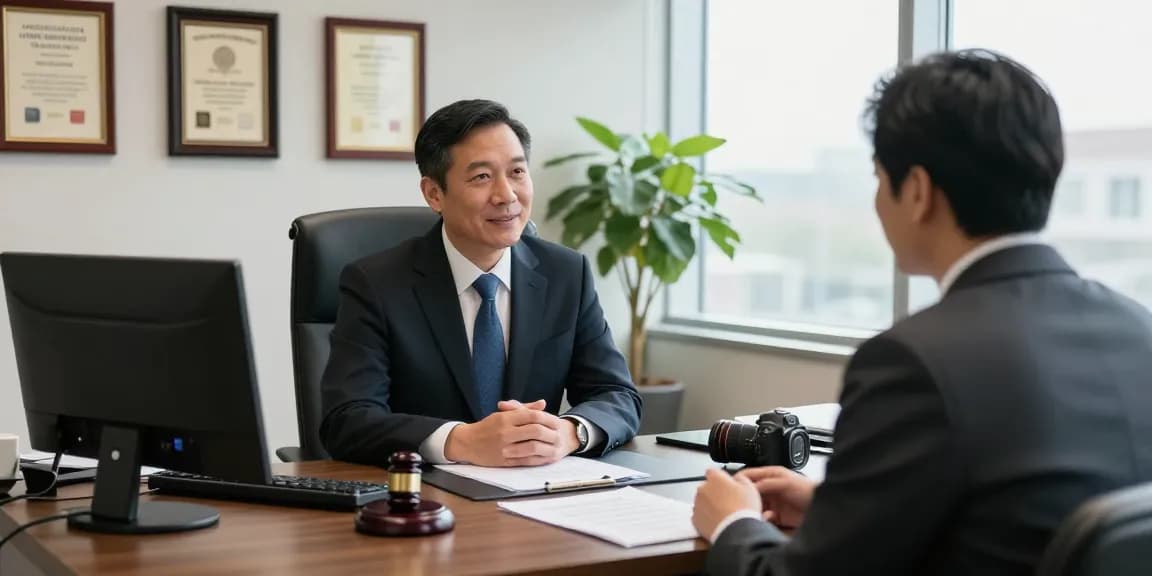 Philadelphia Employment Lawyer consulting with a client in a modern office setting, illustrating professional legal advocacy.