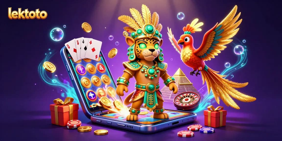 Experience the thrill of lektoto with an animated 3D casino scene filled with vibrant symbols.