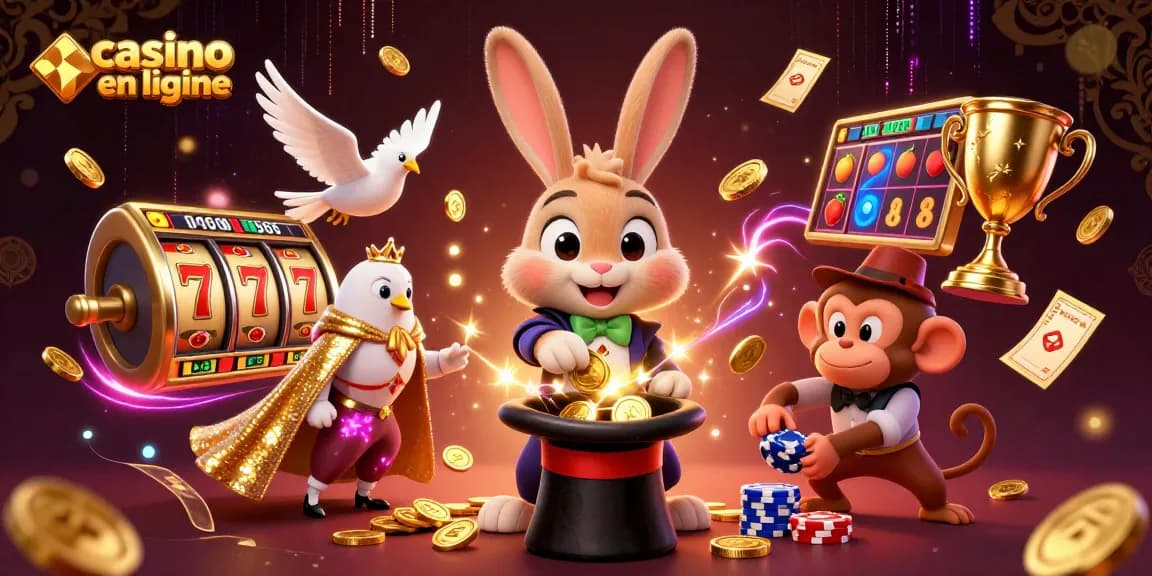 Gagnez avec le casino en ligne grâce à des symboles de machines à sous et des pièces d'or
