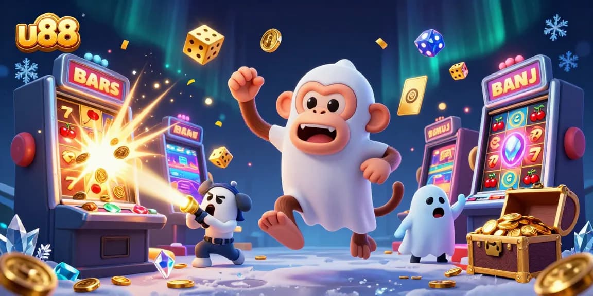 Experience thrilling gameplay with u88 at a haunted casino filled with golden coins and jackpot action!