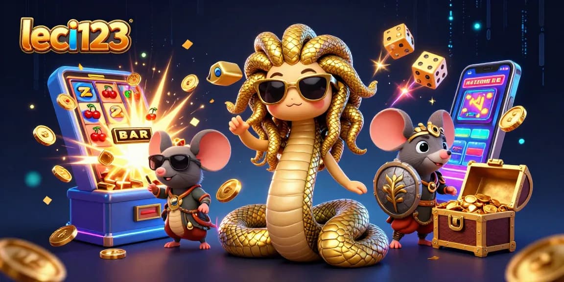 Permainan slot online leci123 dengan simbol jackpot dan efek visual yang menarik.