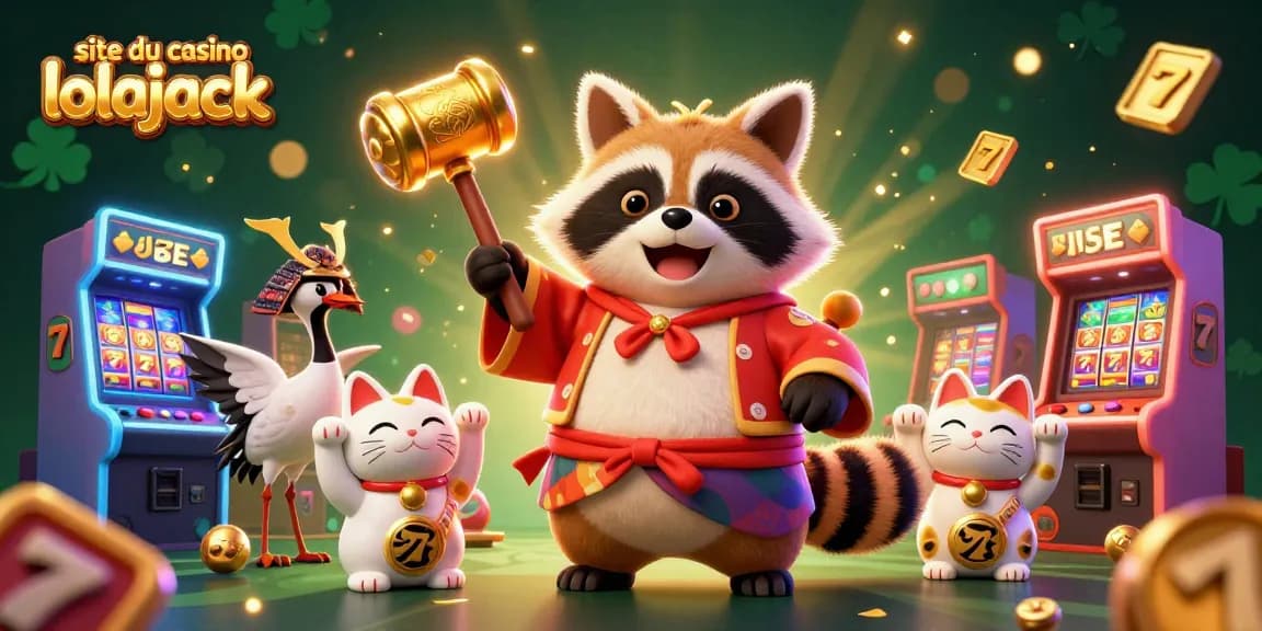 Experience the excitement of the site du casino lolajack with colorful characters around slot games.