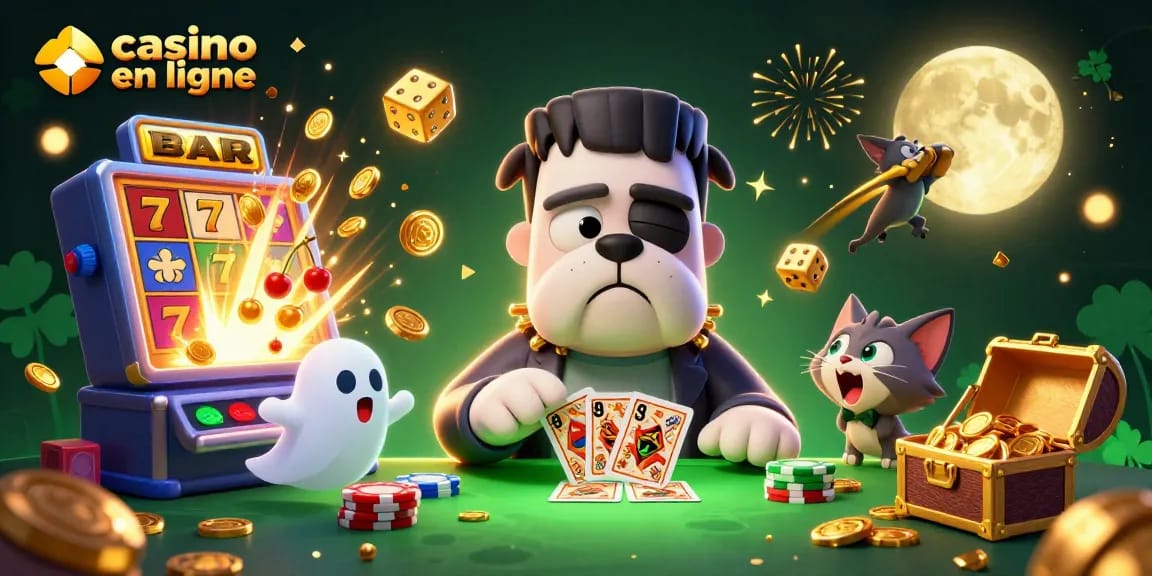 Jouer dans un casino en ligne pour gagner avec un bulldog décorateur et un chat loup.