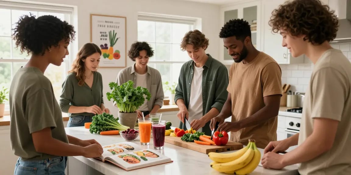 Healthy meal prep scene showcasing vibrant fresh ingredients in a modern kitchen highlighting health.