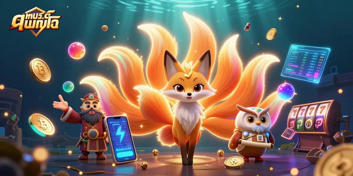 Experience ดูหนังออนไลน์ with vibrant characters and dynamic slot elements in this enchanting casino scene.