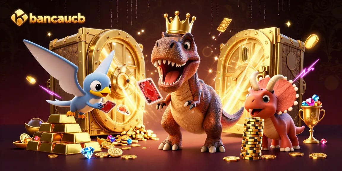 Experience thrilling gameplay with bancaucb as colorful characters engage in casino action.