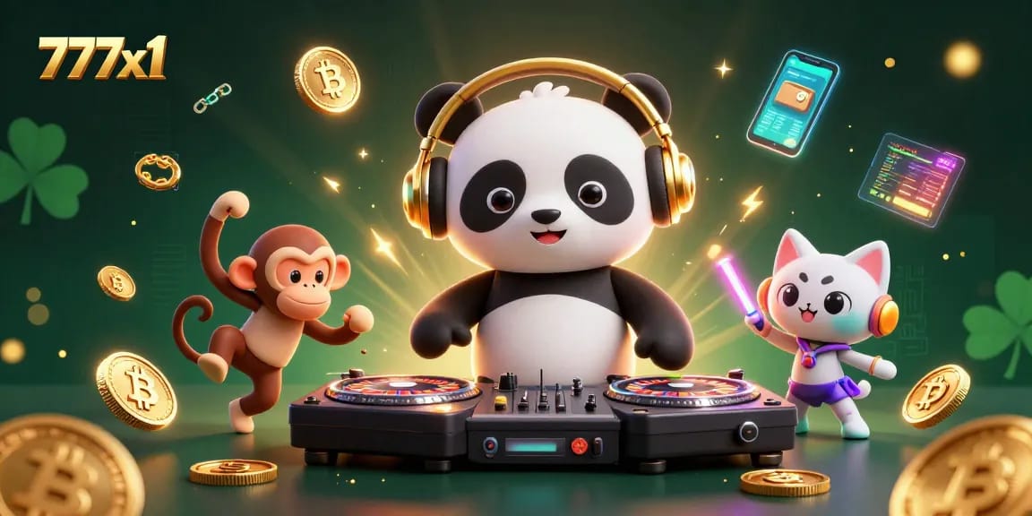 Join the excitement at 777x1 as the DJ panda spins while players win big!