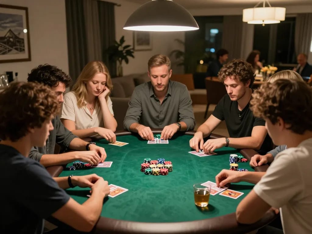 Play poker with friends in a cozy setting, enjoying the fun of 88clb and social gaming.