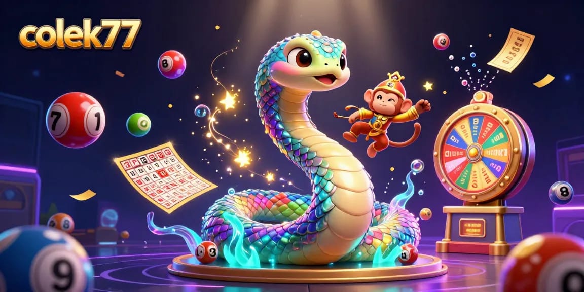 Experience the excitement of colek77 with vibrant lottery elements and dynamic characters in a captivating scene.