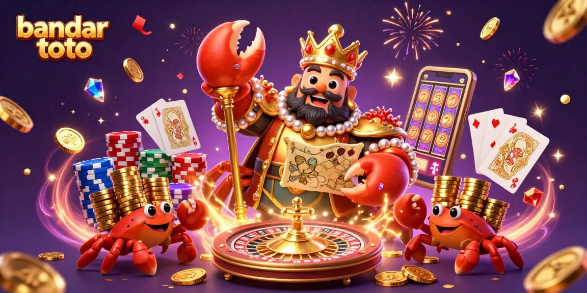 Experience thrilling wins at bandar toto with vibrant 3D illustration capturing excitement of casino games.