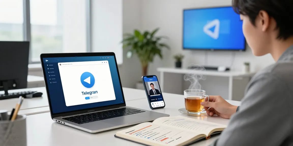 Beginner guide for using Telegram in China with a user exploring setup and features.