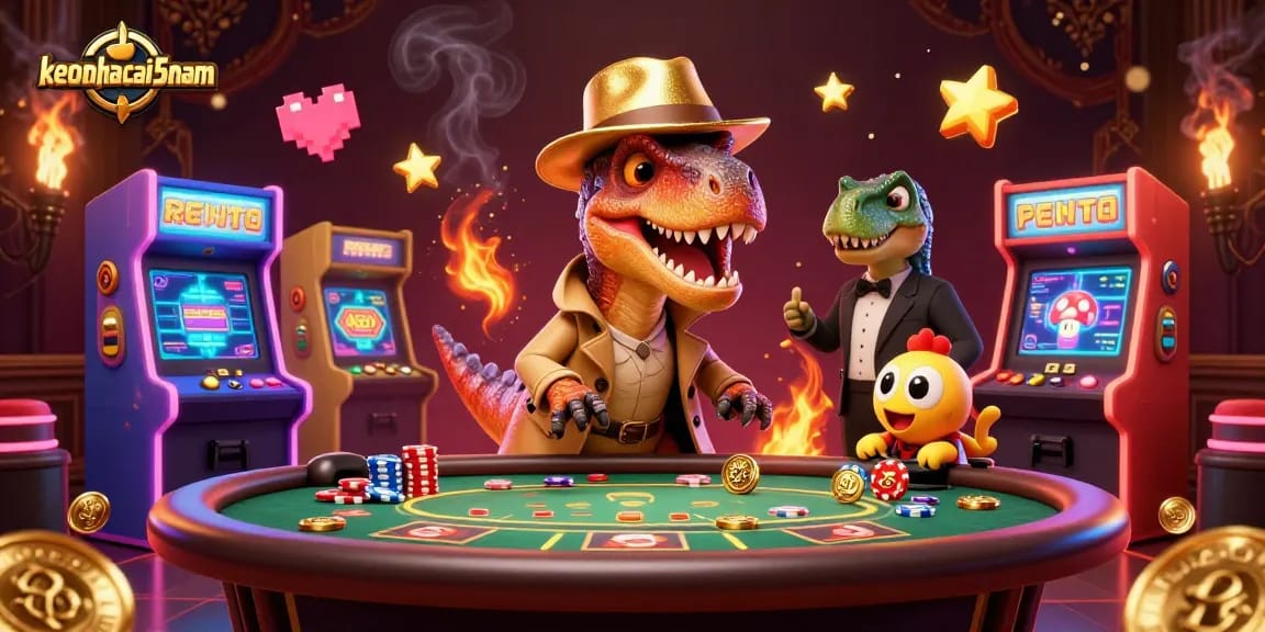 Engage with keonhacai5nam as a velociraptor card counter at a vibrant casino scene.