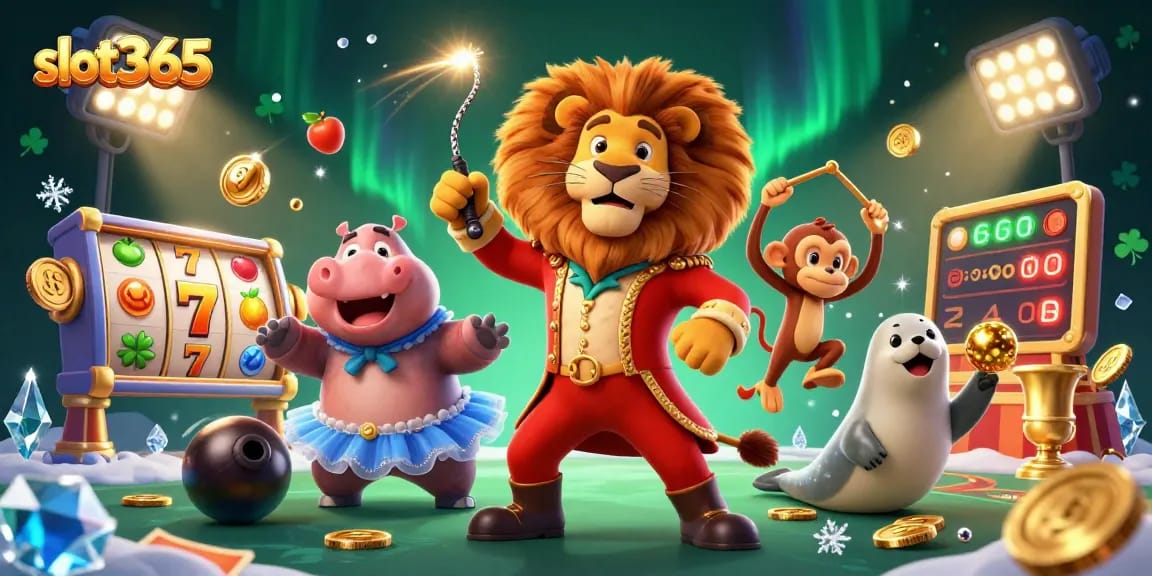 Experience thrilling gaming at slot365 with dynamic characters and vibrant casino elements.
