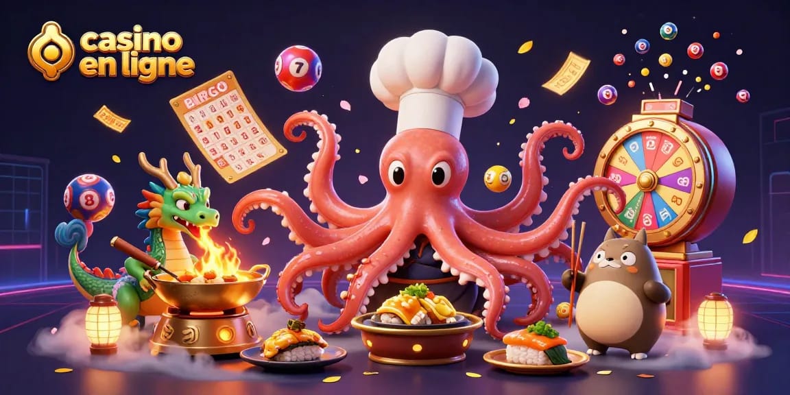 Jouez aux jeux de casino en ligne avec des personnages animés et des éléments vibrants.