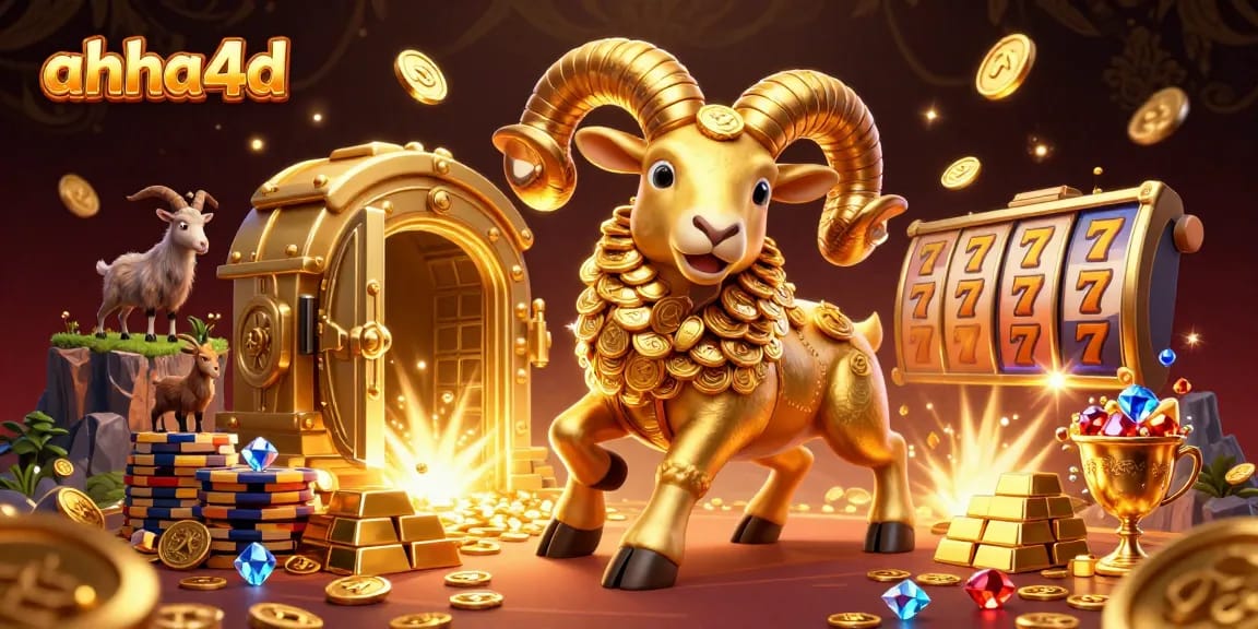 Experience thrilling wins with ahha4d as the golden ram charges through a treasure-laden casino.