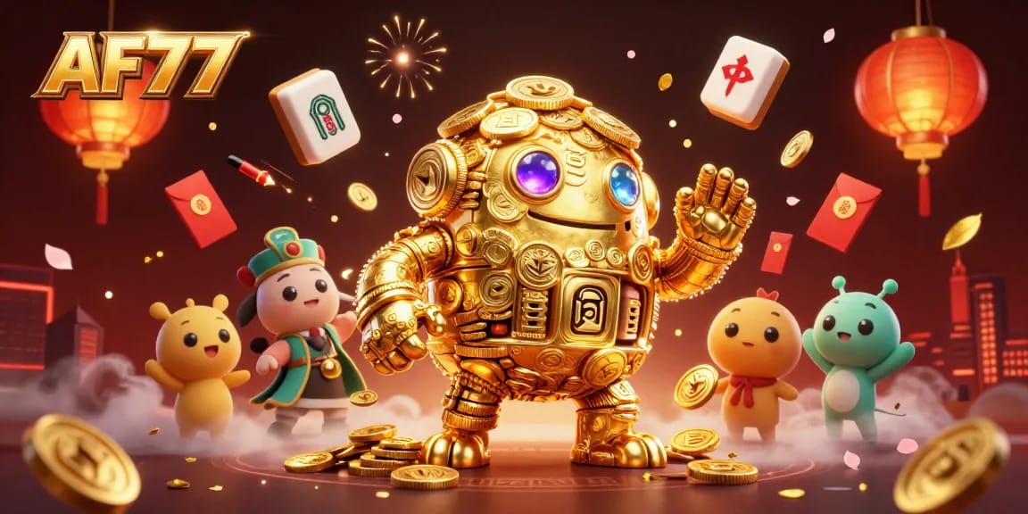 Experience exhilarating wins at AF77 with a vibrant 3D casino scene full of dynamic game elements.