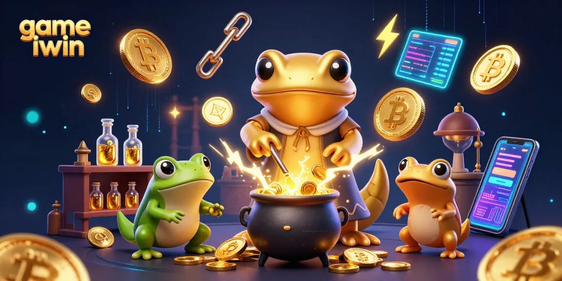 Engage in the game iwin with a vibrant casino illustration of a golden salamander alchemist.