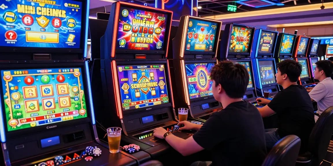 Permainan slot online di Pasar88 dengan suasana menarik dan grafis warna-warni.